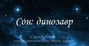 Сонник динозавр к чему снится динозавр во сне?