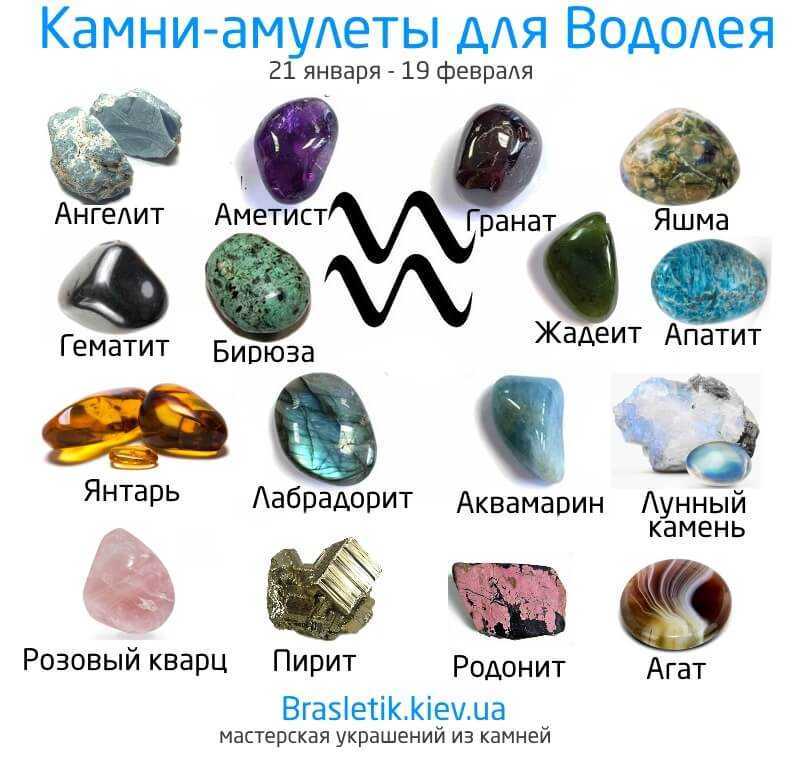Талисманы и камни для водолея: животные, растения, цвета, другие предметы, камни по дате рождения